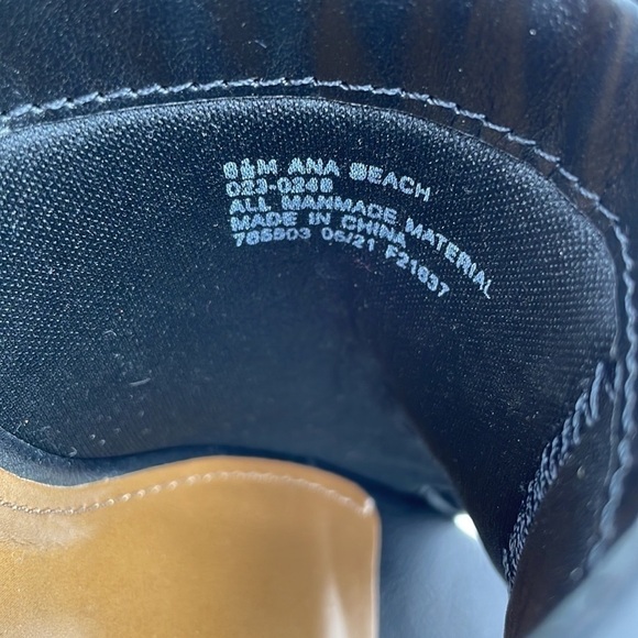 a.n.a Beach Sandals Shoes Heels NWT Open Toe Black Size 6.5 6 1/2 - Picture 13 of 13